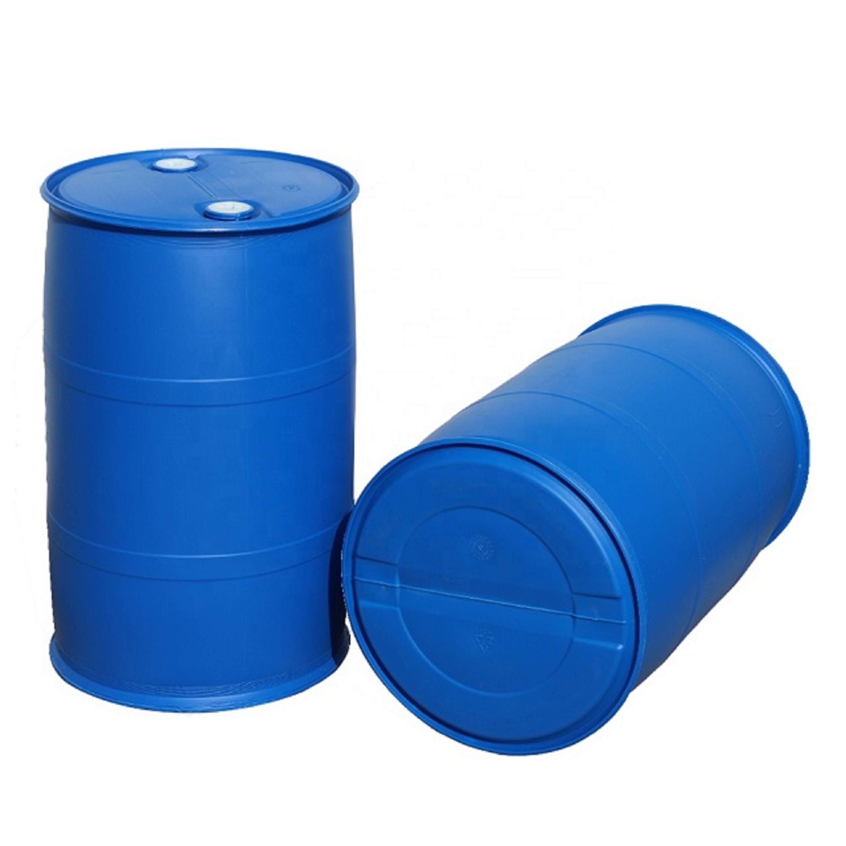 Hot sale 200 liter blue plastic drum for chemical sealed barrel / blow molding bucket double lid 55 gallon plastic drum