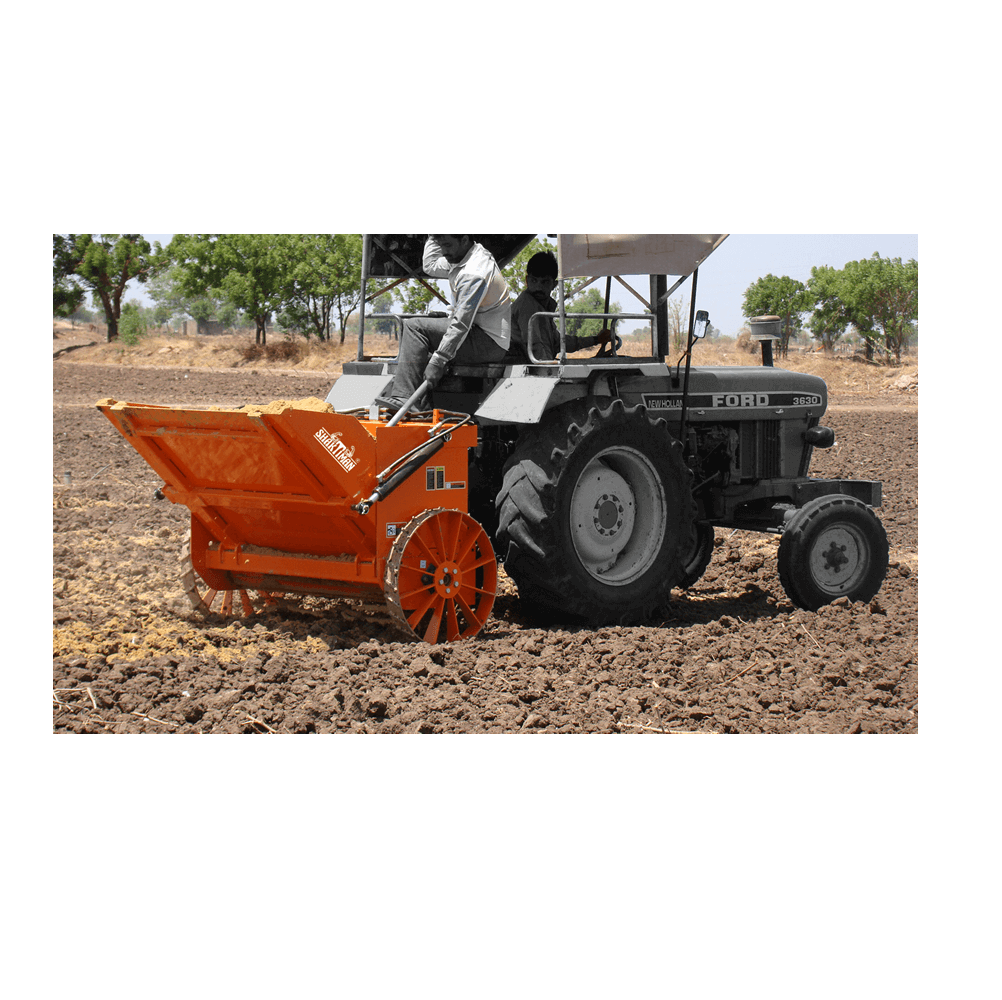 2023 New product tractor trailed horizontal helical lime muck manure spreader fertilize spreader for 60-80HP tractor