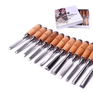 Professional Custom Carbon Steel Double Color Durable Hand Woodwork Wood Working Carving Tools Chisel Set