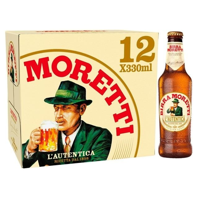 Lager Beer in bottle 66 cl Moretti italian beer - Made in Italy