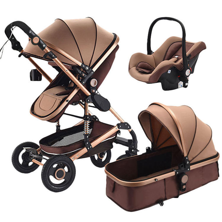 wholesale baby stroller 3 in 1/good quality cheap baby pram/China new design black luxury baby carriage for sale