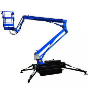 mini electric diesel 10~20m cherry picker towable trailer bucket lift with automatic basket levelling