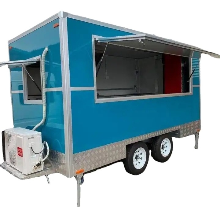 Custom small standard concession fast food trucks mobile food trailer All Colors Available And Ready To Be Sent Out