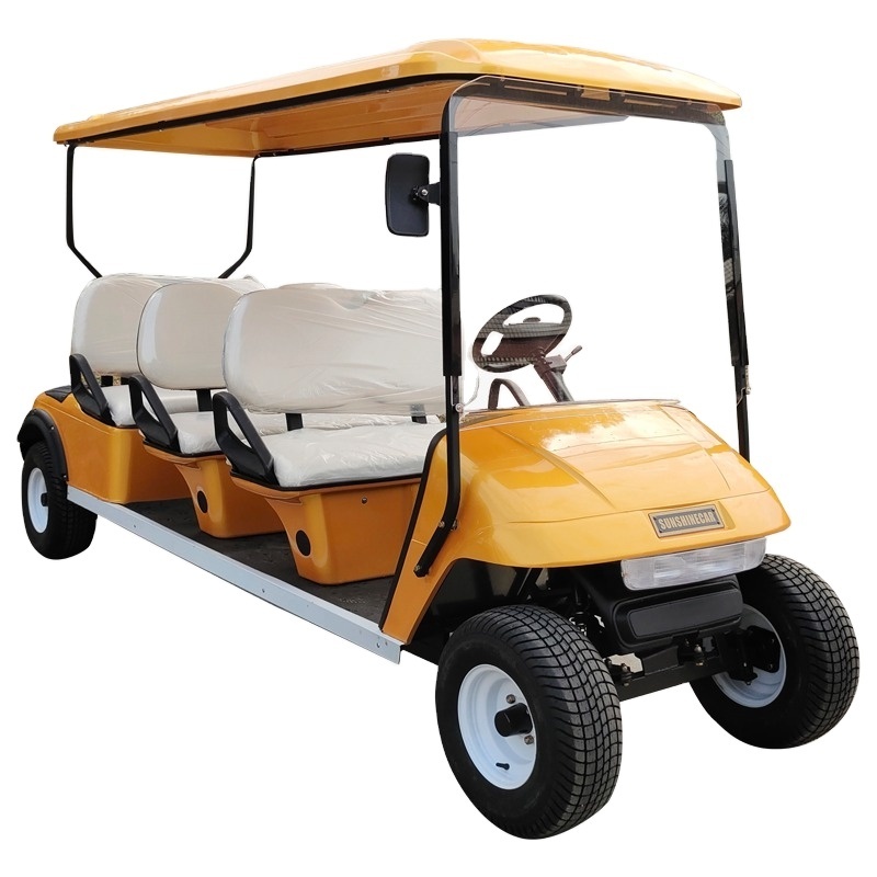 Golf Cart 2 4 6 8 Seats 4x4 Gasoline Off Road Club Car for Sale Gold Color Custom Free Design