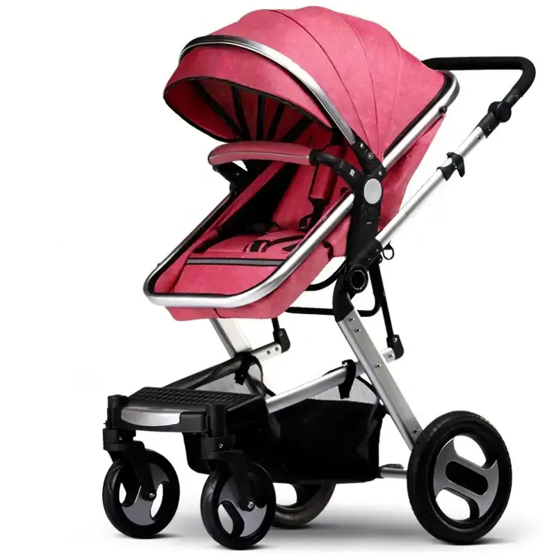 Stock Factory Price 2022 Leather Cheap Baby Strollers With Car Seat /Buy 3 in 1 Strollers Walkers Carriers