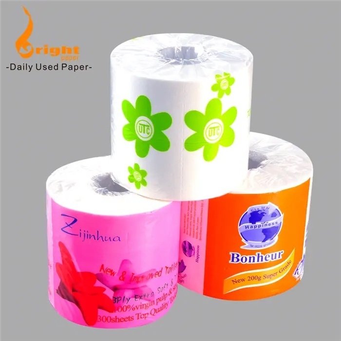 Wholesale Custom Printed Bulk Bathroom Toilet Tissue Paper 80g Bamboo Pulp Toilet Paper Tissue