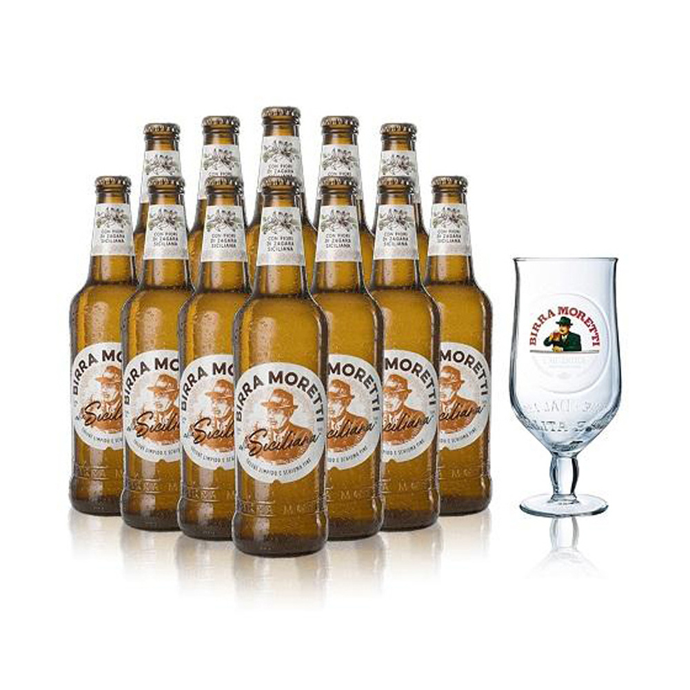 Birra Moretti italian Beer in bottle 66 cl Moretti beer wholesale - Made in Italy