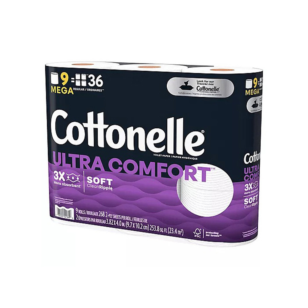 Latest Stock Arrival Cottonelle Ultra Comforts Toilet Paper with Cleaning Ripples Textures 24 Family Mega Rolls IN STOCK