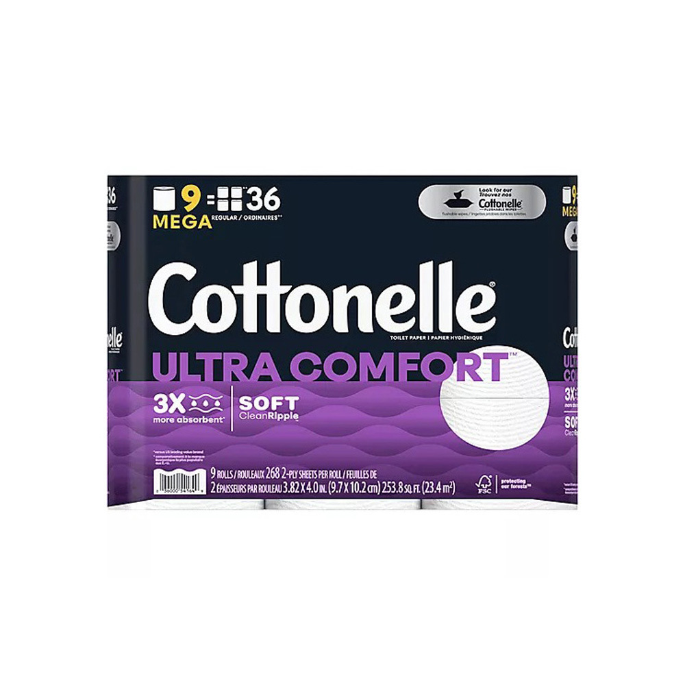 Latest Stock Arrival Cottonelle Ultra Comforts Toilet Paper with Cleaning Ripples Textures 24 Family Mega Rolls IN STOCK