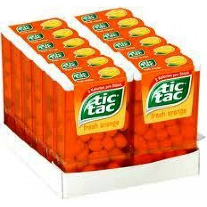 Tic Tac Mints Orange Flavored Mints  3.4 ounces 200 Count(package may vary / Tic Tac Freshmints 200Count 3.4 oz. Bottle Pack