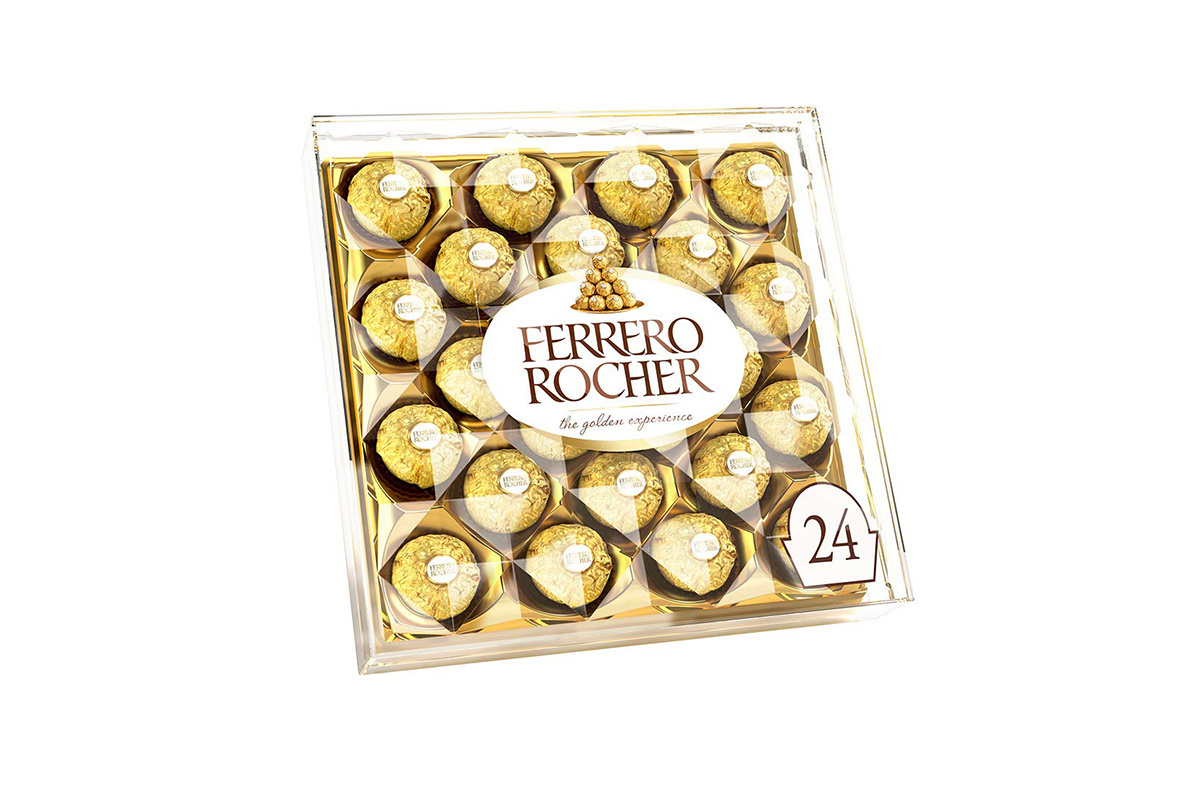 Ferrero Rocher, 12 Count, Premium Gourmet Milk Chocolate Hazelnut/Ferrero Rocher Premium Dark Chocolate Hazelnut Bar