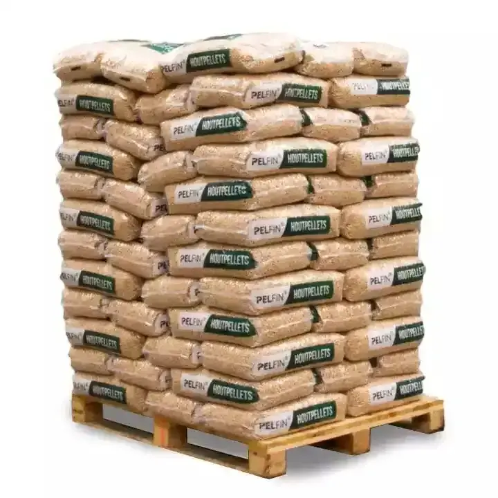 ENplus-A1 Wood Pellets / Europe Wood Pellets DIN PLUS / Stick Shape Wood Pellets Pellet Pallet For Sale