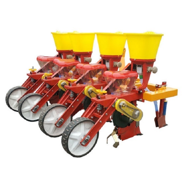 Corn Pneumatic Planter Tractor 4 Rows Corn Planter With Fertilizer Hopper...