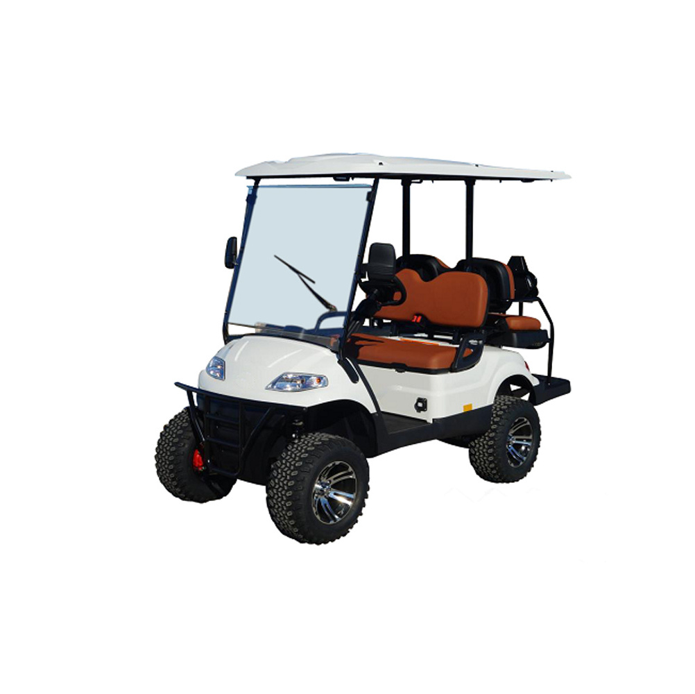 Luxury Zone Electric Golf Cart 4 Seater Street Legal LED Lights Golf Buggy Electric with Lift Seat Sightseeing Car