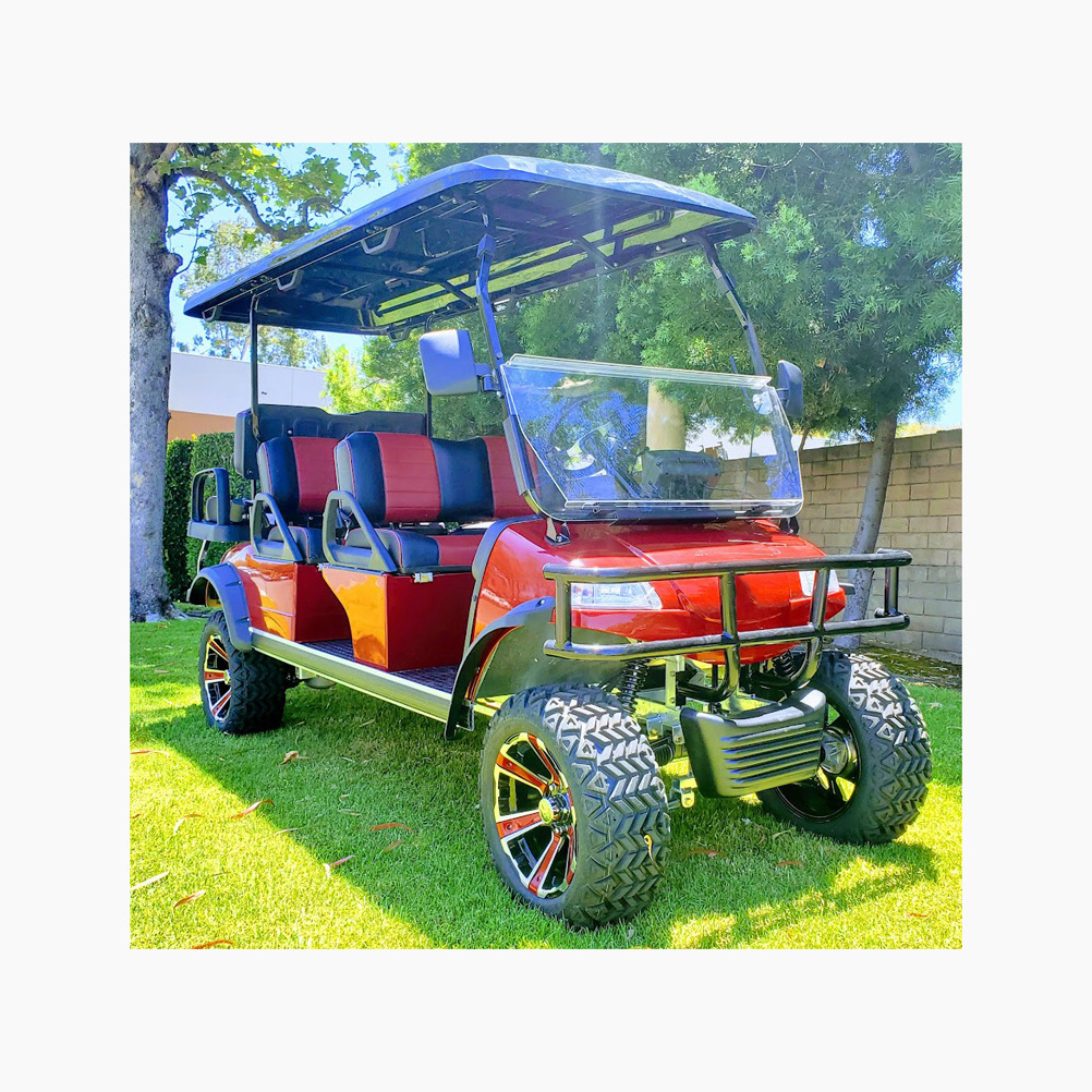 Luxury Zone Electric Golf Cart 4 Seater Street Legal LED Lights Golf Buggy Electric with Lift Seat Sightseeing Car