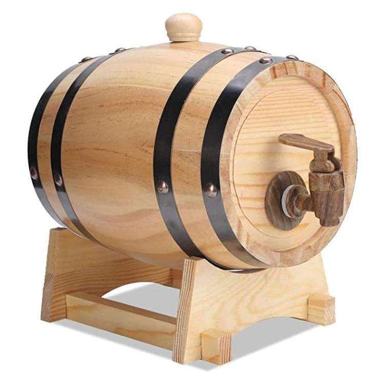 Hot selling Cheap red wooden oak barrel 1.5L wine barrel furniture oak wine barrels for sale