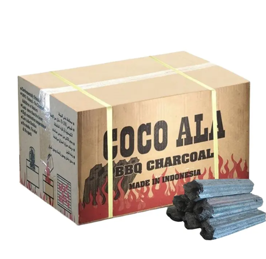 Wholesale custom Briquette Hexagon hardwood lump charcoal bbq grills black 50kg bags 25tons round shisha charcoal Low Price