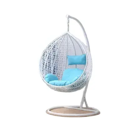 Hammock Chair Swing Hanging Chairs Rope Swing Seat with 2 Pillows and Stick Perfect for Outdoor/Indoor