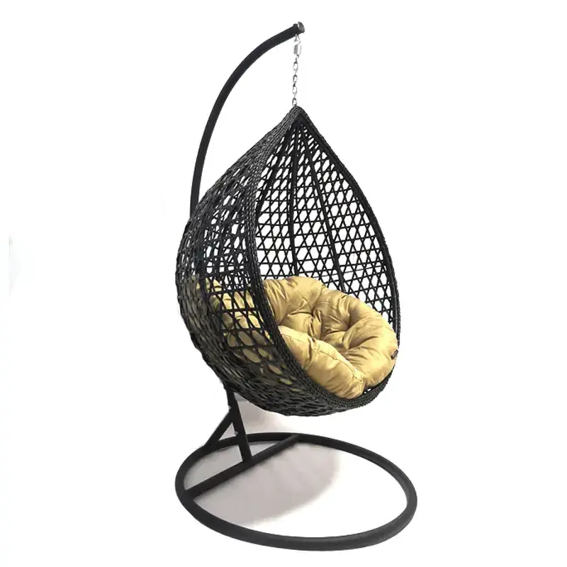 Hot Selling Outdoor Furniture Patio Swing Acrylic Golden Frame Transparent Indoor Hanging Moon Chairs Swings Egg Swing Chair