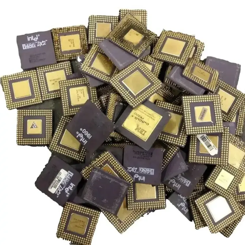 Wholesale CPU Scrap Intel 486 & 386 CPU / Computer Ram Scrap / CPU Ceramic Processor Scrap With Gold Pins Low price