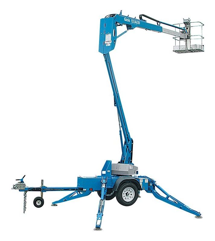 Towable articulated telescopic boom lift cherry picker hydraulic lift