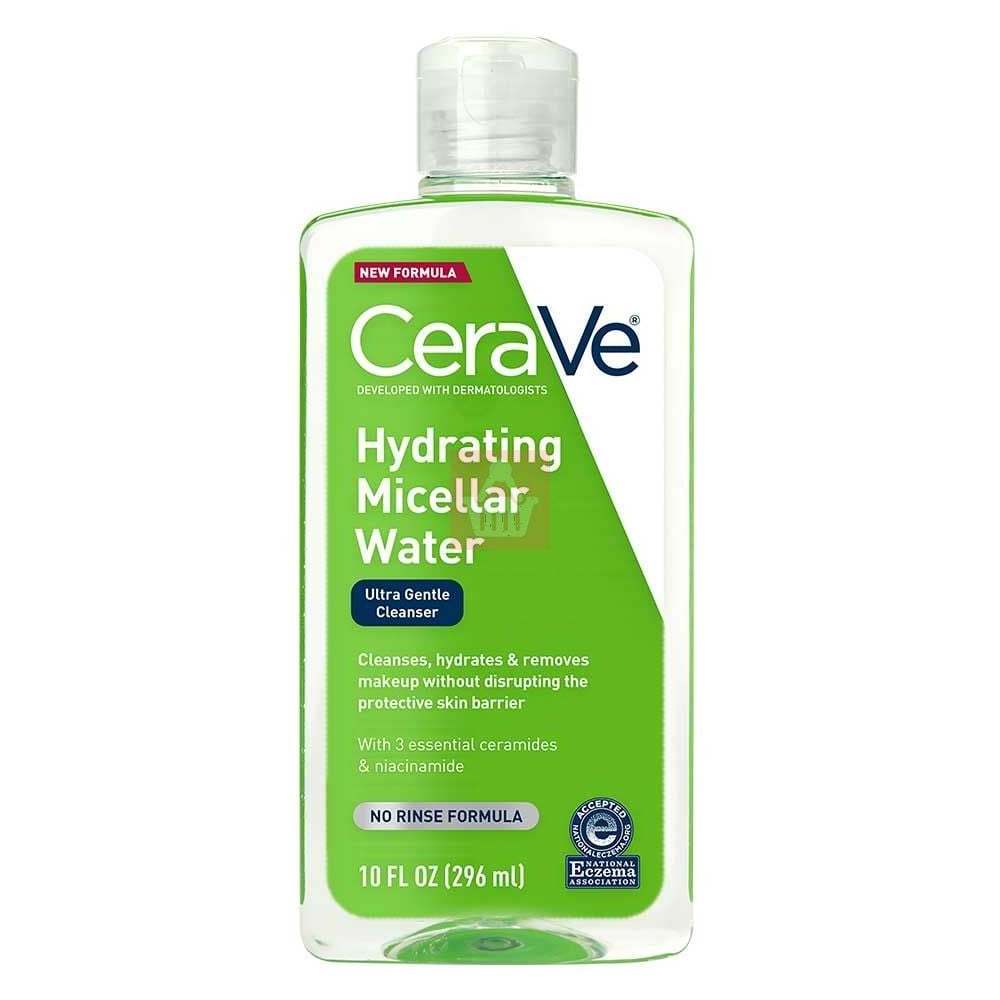 CeraVes Micellar Water Hydrating Facial Cleanser & Eye Makeup Remover