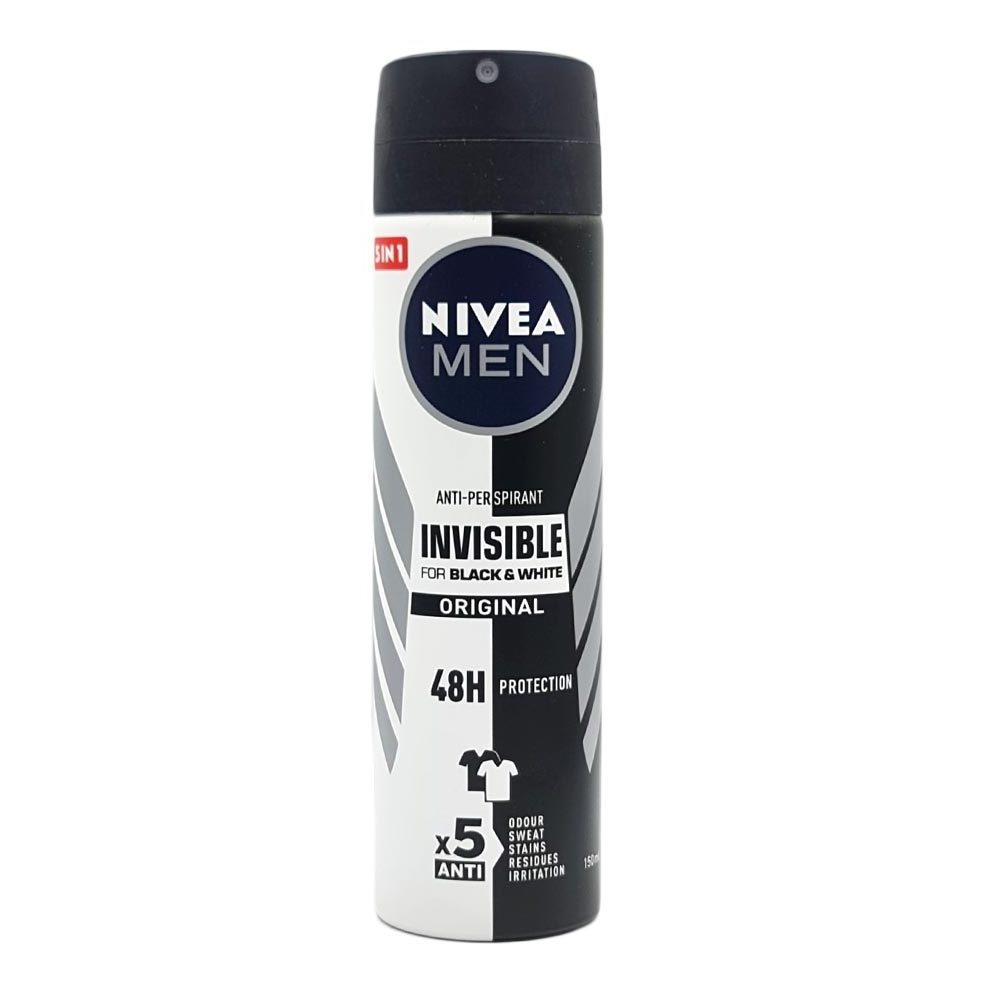 Buy Nivea Deodorant Spray Invisible Black & White for Men / NIVEA Fresh natural deodorant spray 150ml at low prices.