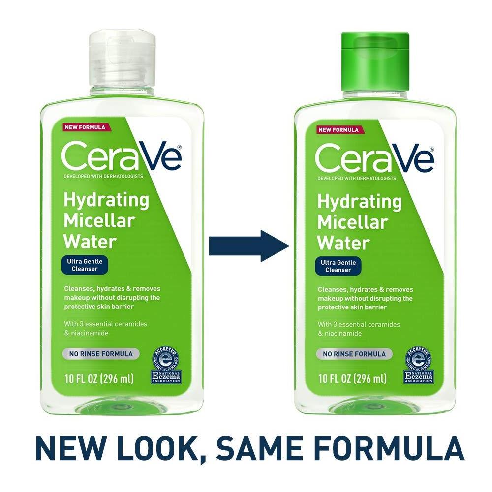 CeraVes Micellar Water Hydrating Facial Cleanser & Eye Makeup Remover