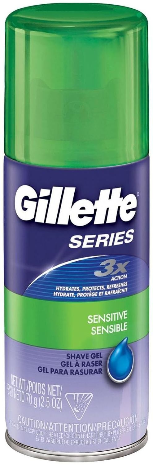 Gillette Fusion ProGlide Sensitive 2 in 1 Shave Gel, Ocean Breeze, Pack of 2, 12 oz Total