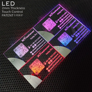 4 NEW 2022 Luxury LED Credit Card Business Card Acrylic Light up Business Design Logo LED business card