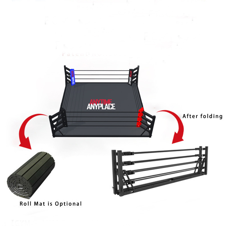 Professional Boxing Fighting Ring Collapsible Indoor / Outdoor Training Ground Elevated Portable Boxing Ring