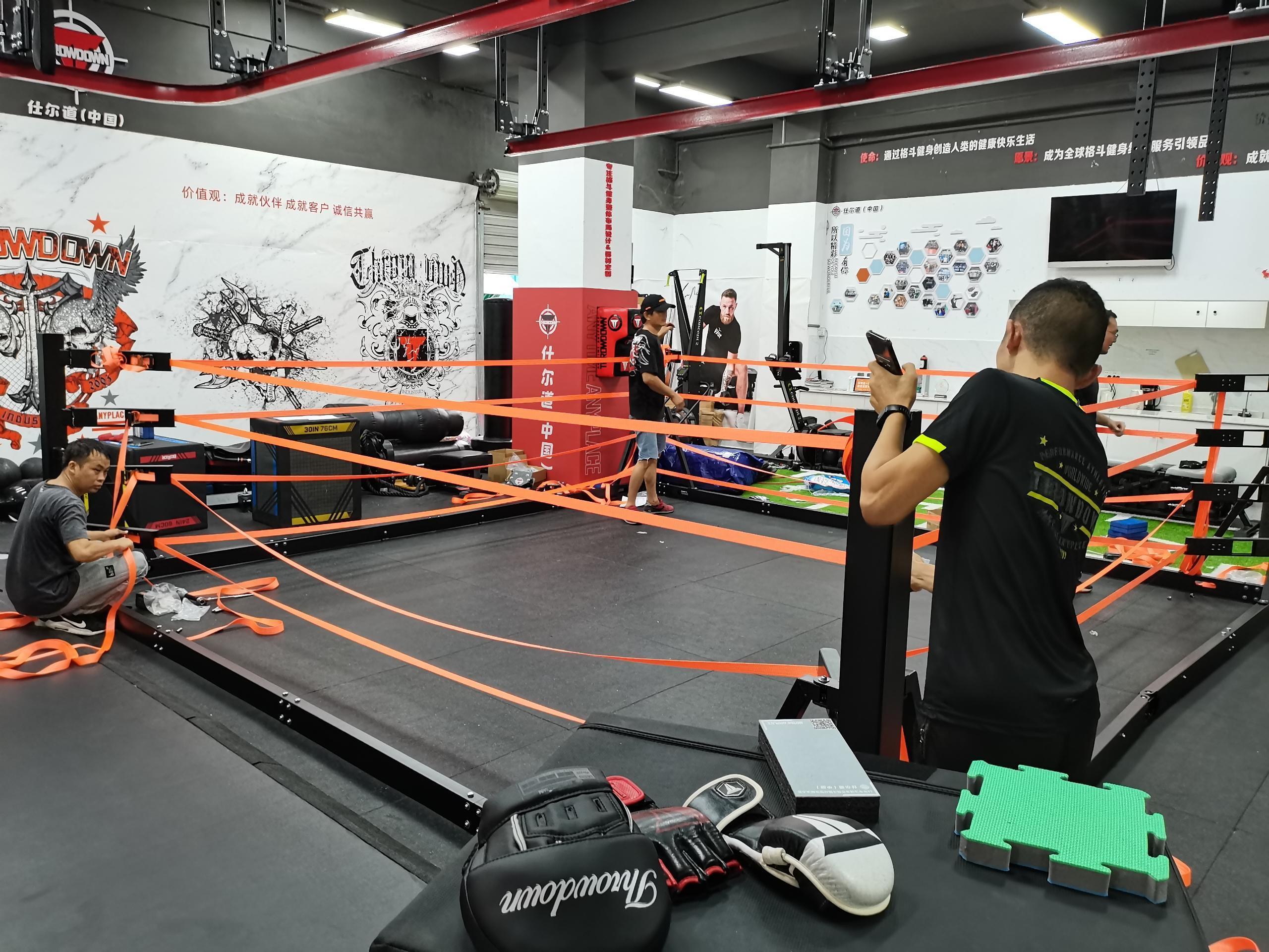 Professional Boxing Fighting Ring Collapsible Indoor / Outdoor Training Ground Elevated Portable Boxing Ring