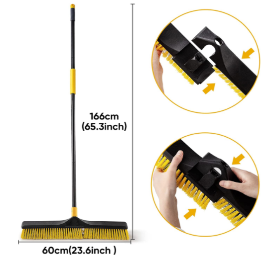 Factory Directly Sell Push Broom Outdoor Broom Long Handle Floor Brush