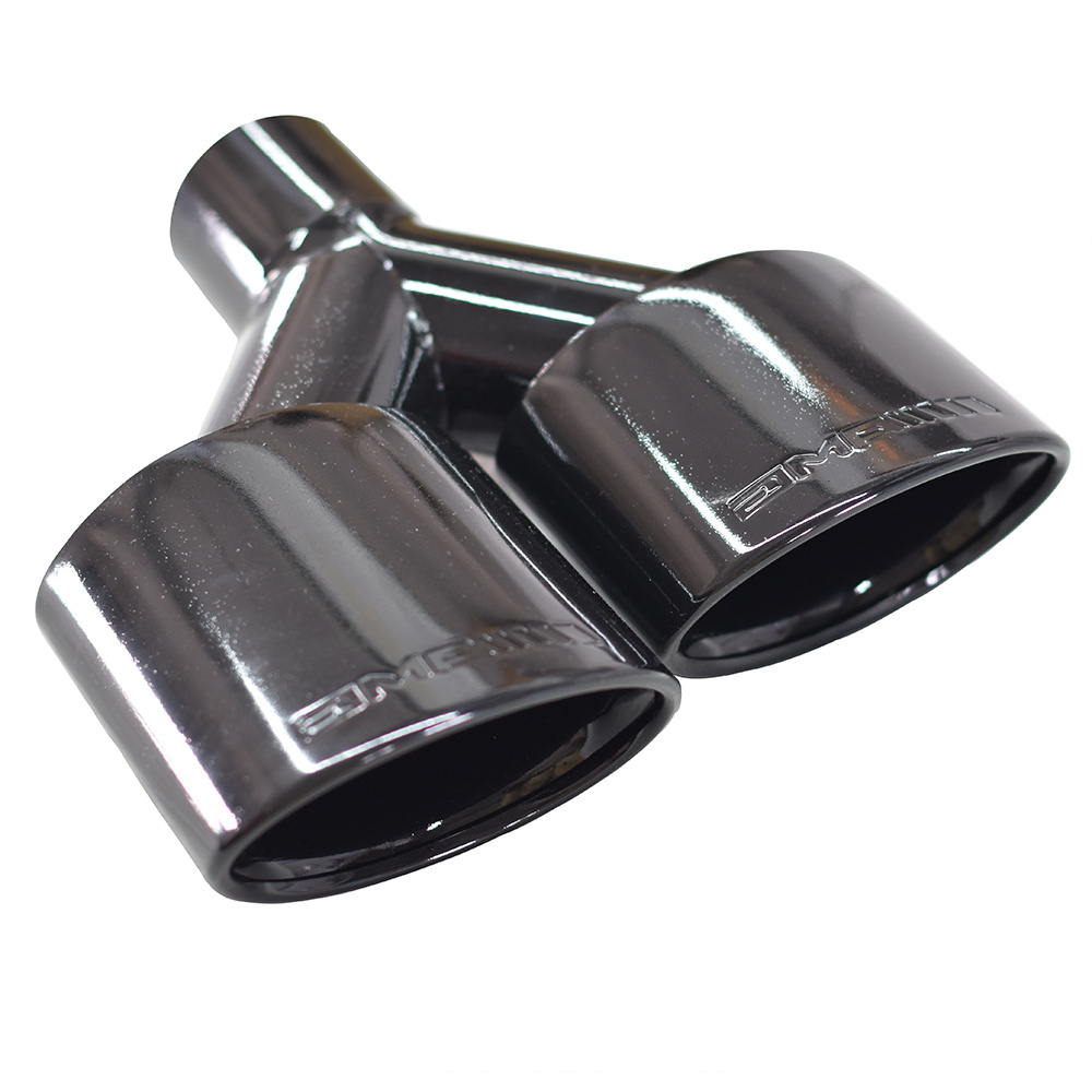 Double Exhaust Tip Factory Direct Sale Y Shape Dual Stainless Steel Muffler Tip for Benz AMG W204C Class Muffler Tailpipe