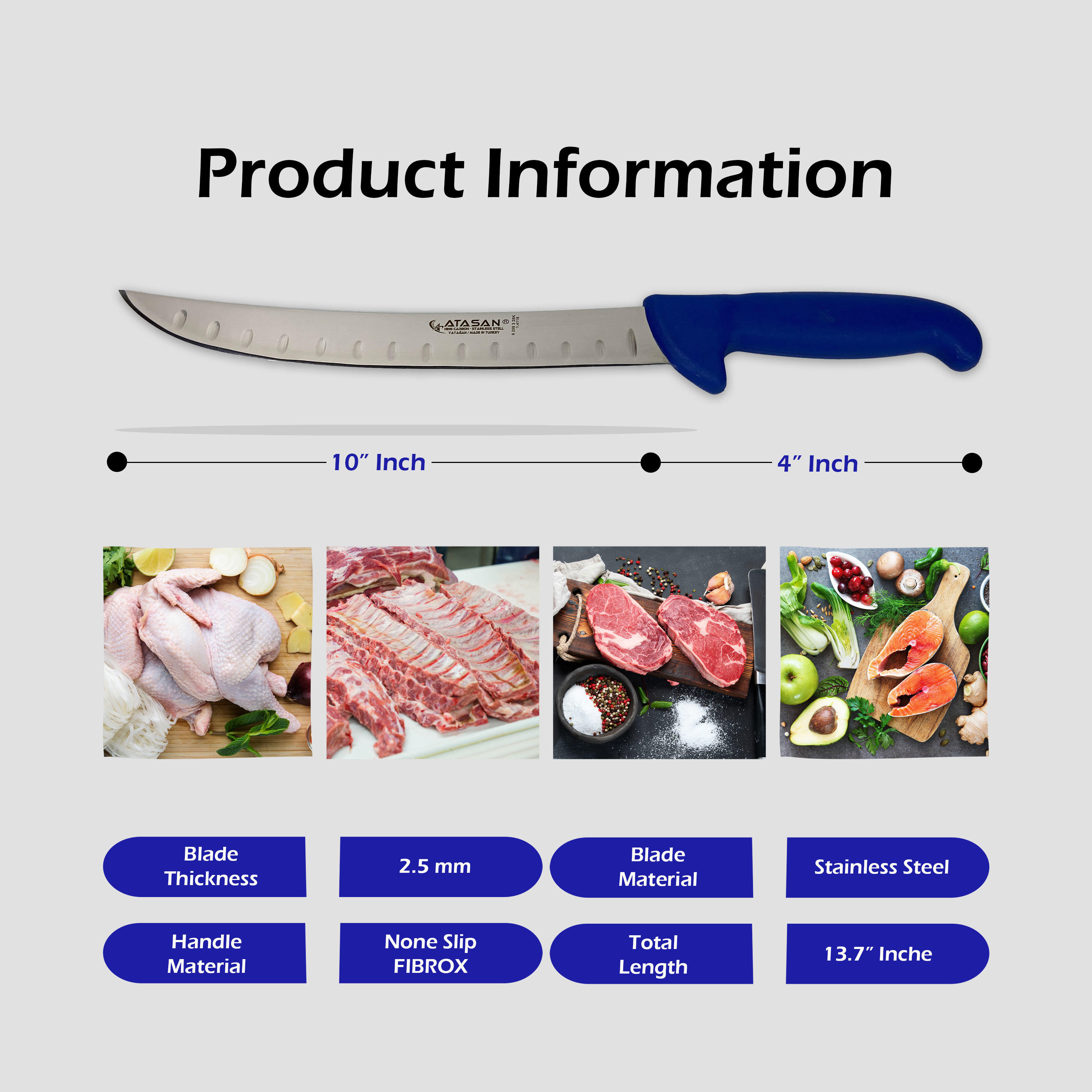 Best Steak Knife 39 cm Nusret Trimming Butcher Kitchen Knives High Quality Stainless Steel Best Price Knife 2023 new arrivals