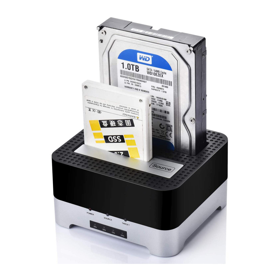 Top Quality 2 bay USB 3.0 SATA hdd ssd docking station with offline clone function