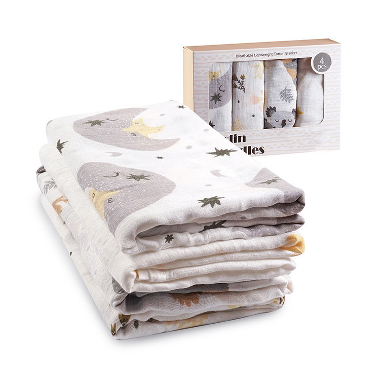 Accept customization of king size newborn baby muslin swaddle cotton muslin swaddle blanket