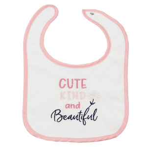 Wholesale Baby Terry Bibs 10pc Bib Set Absortant  Polybag OEM Service Printed TT 100% Cotton Stock Baby Bibs Silicone Button