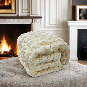 Hot Sale  Soft Fashion Warm Embossed Quilt Micro Mink  Bubble  Throw Blankets for Winter