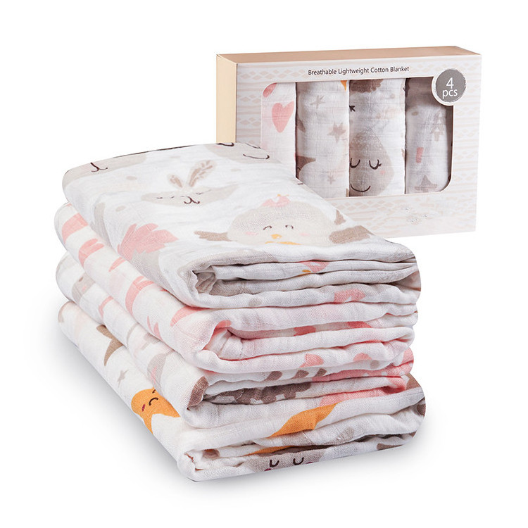 Accept customization of king size newborn baby muslin swaddle cotton muslin swaddle blanket