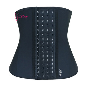 ATBUTY 4 Rows of Hooks 4 Buckle Waist Trainer for Weight Loss Latex Corset Cincher