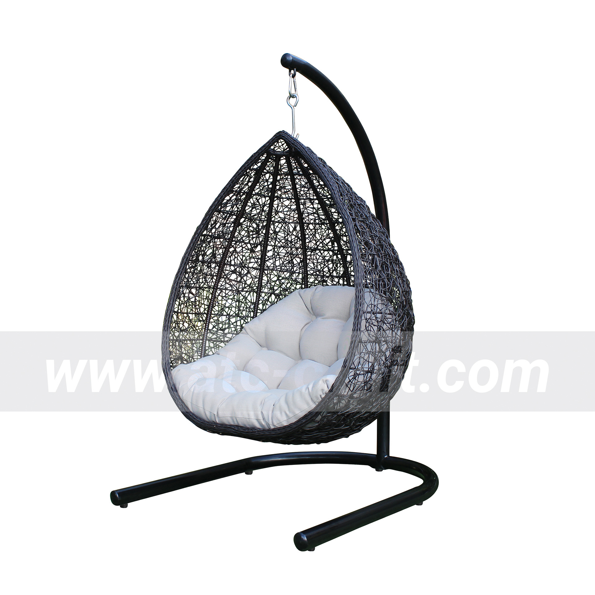 Poly wicker beautiful beach outdoor relax mini swing chair furniture hanging garden furniture swing rattan egg chair