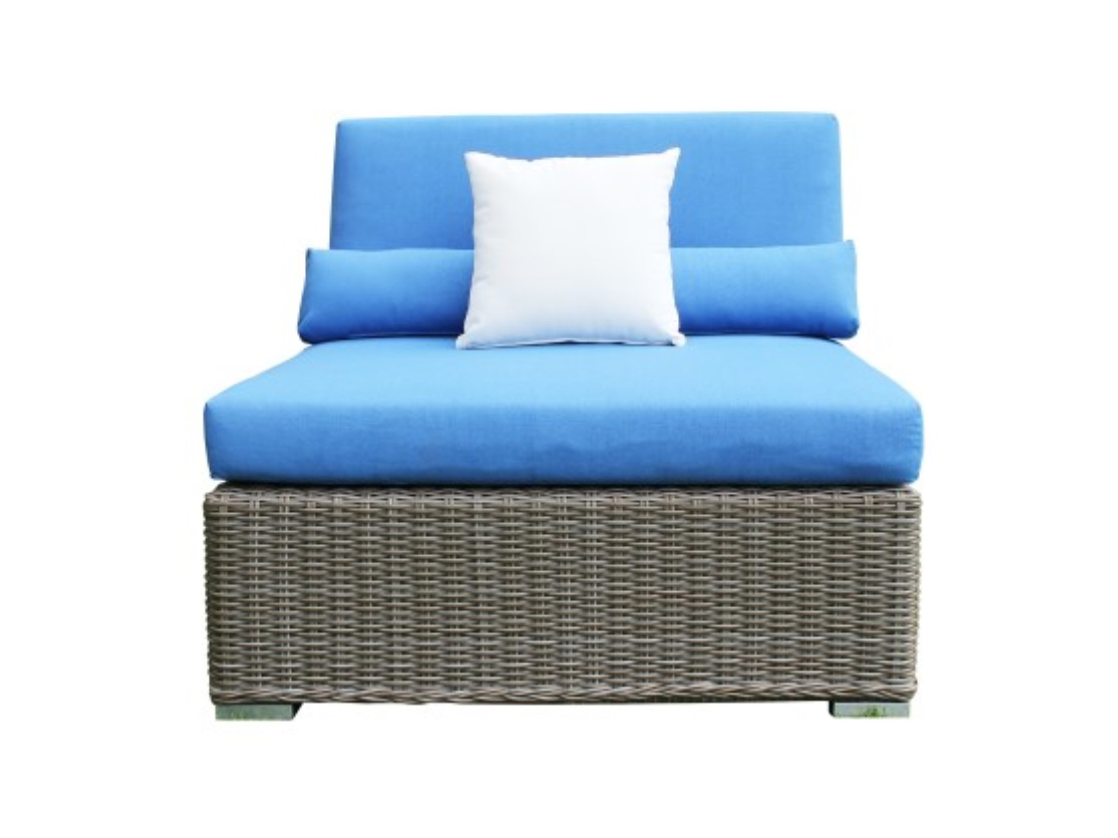 The Most Luxurious Design Outdoor Blue Wicker Rattan Sofa Set From Vietnam