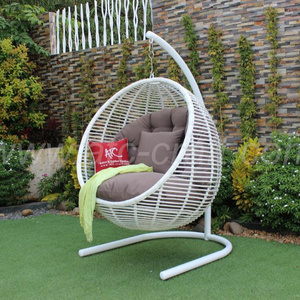 Half Moon Shape Synthetic Rattan Hammock - Swing Chair Balcony Garden Outdoor Furniture