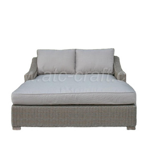 Top Selling Design Wicker Double Daybed Outdoor Furniture RABD-108