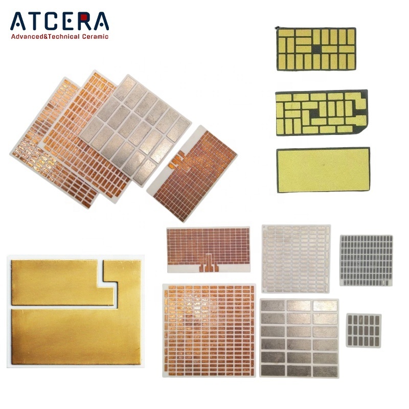 Customized DPC DBC Metallization Al2O3 Alumina Ceramic Substrate Double-sided Copper Clad Sheet Substrate for Thermoelectric