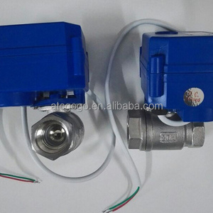 CWX-15N electric motor Automatic Control Mini ball valve G1/2" SS304 2 wires Power - off return motorized