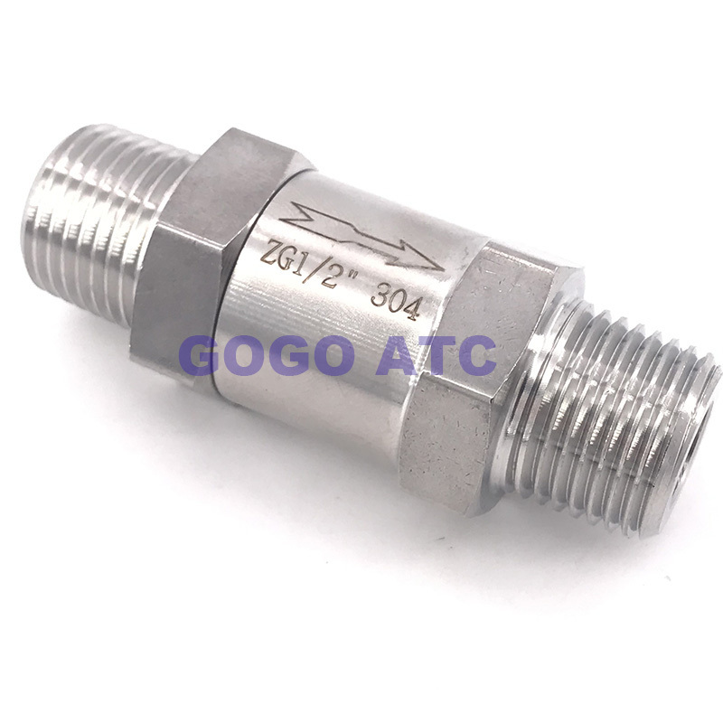 Combined Modular Check valve 1/8 1/4 1/2 male thread stainless steel 304 high temperature acid-proof one-way check valve