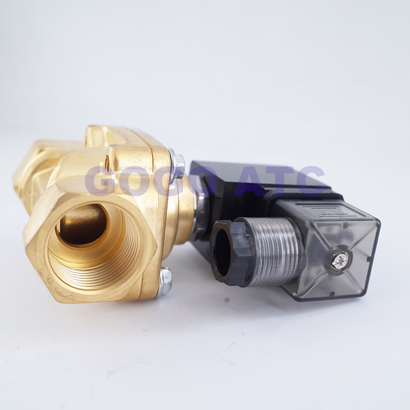 GPE-15 50bar Air compressor injection valve gas solenoid valve 1/2 3/4 argon nitrogen Diaphragm brass valve for Blowing machine