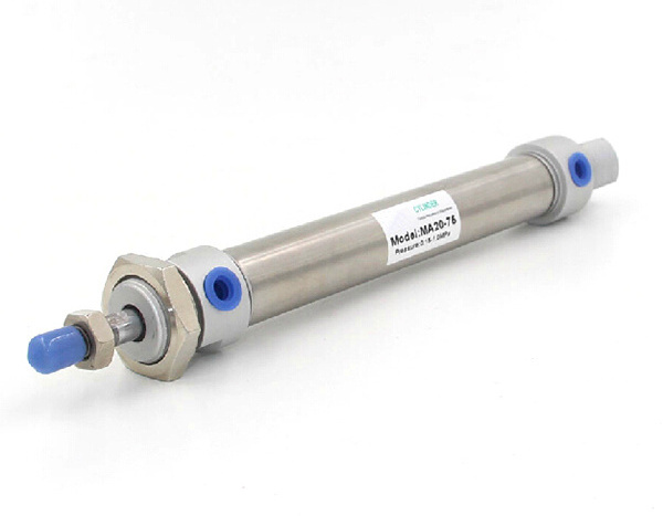 MA20 x 50 double action mini pneumatic cylinder bore 20mm stroke 50mm stainless steel